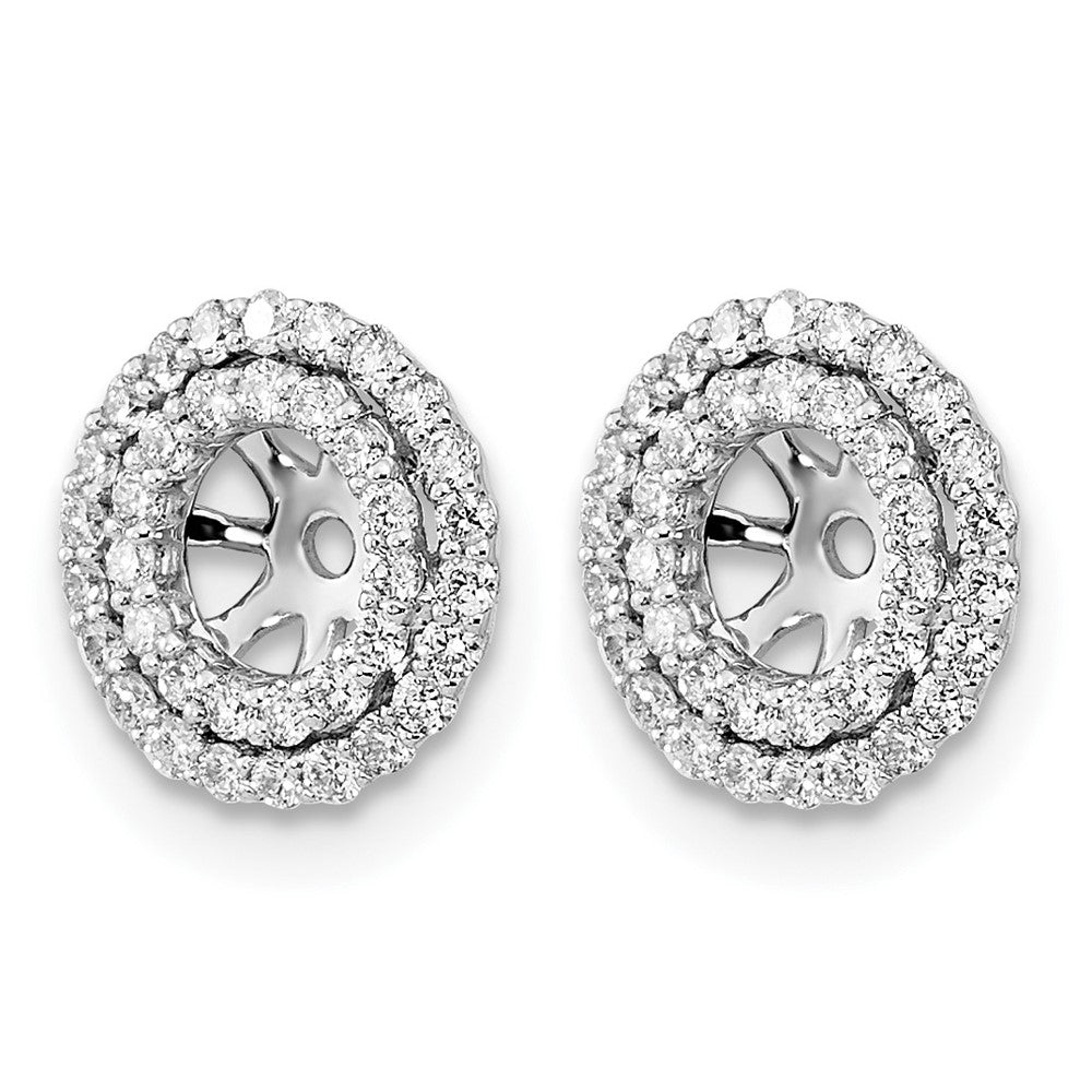14k Yellow Gold Diamond Earring Jackets
