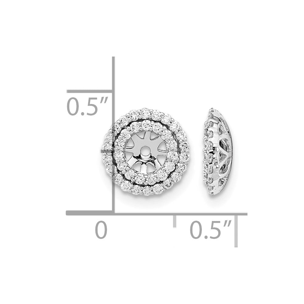 14k Yellow Gold Diamond Earring Jackets
