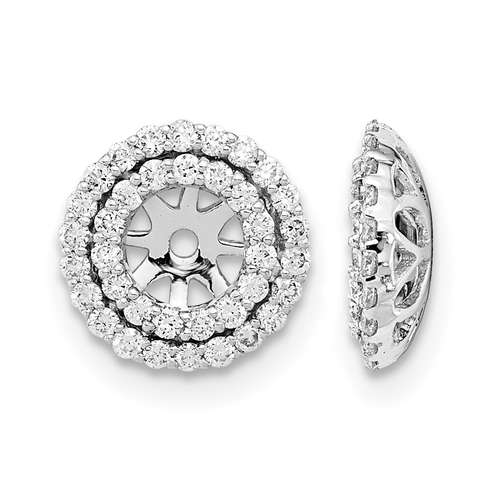 14k Yellow Gold Diamond Earring Jackets