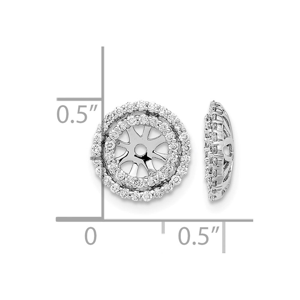 14k White Gold Diamond Earring Jackets