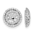 14k White Gold Diamond Earring Jackets