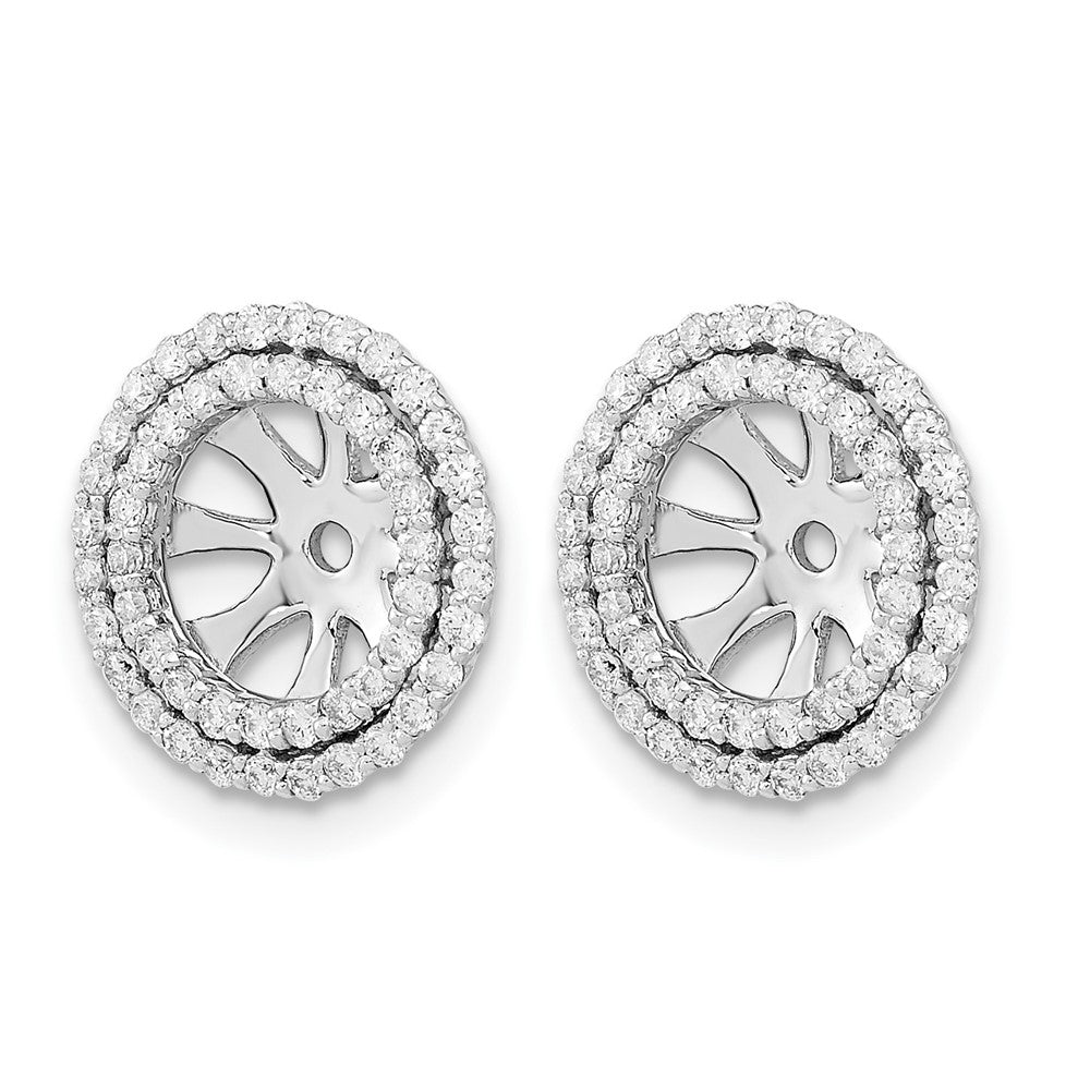 14k White Gold Diamond Earring Jackets