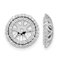 14k White Gold Diamond Earring Jackets