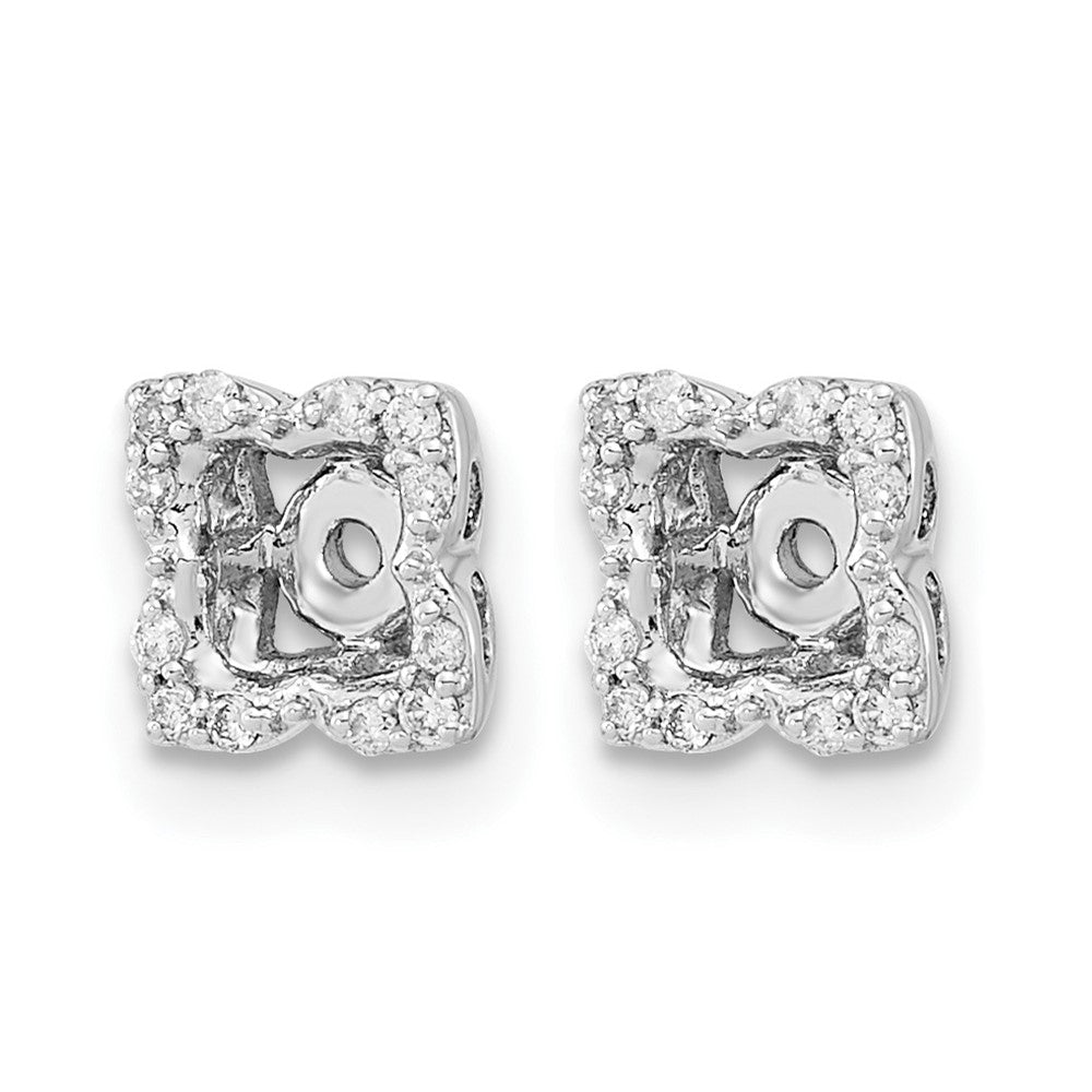 14k White Gold Diamond Earring Jackets
