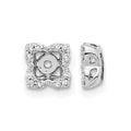 14k White Gold Diamond Earring Jackets