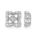 14k White Gold Diamond Earring Jackets