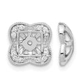14k White Gold Diamond Earring Jackets