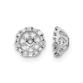 10k White Gold Diamond Earring Jackets