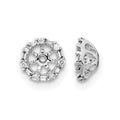 14k White Gold Diamond Earring Jackets