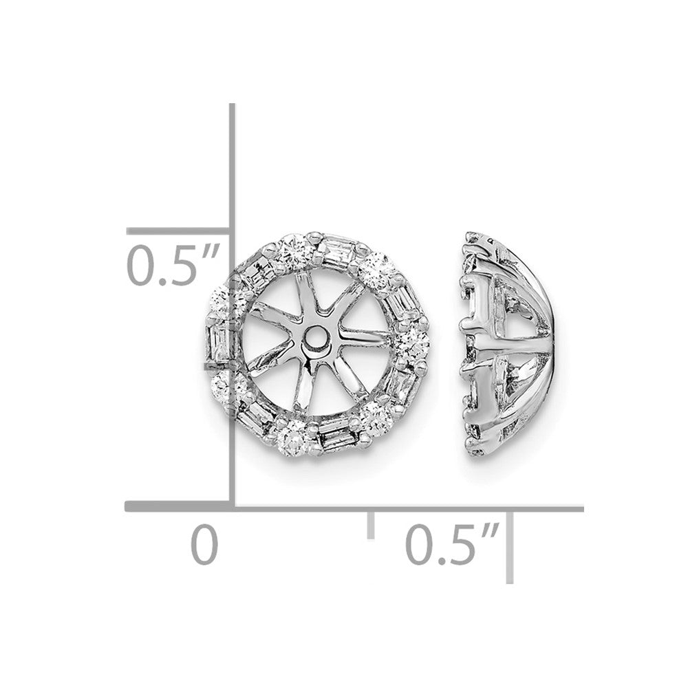 10k White Gold Diamond Earring Jackets