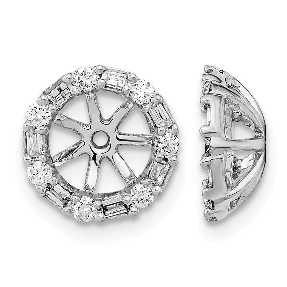 10k White Gold Diamond Earring Jackets