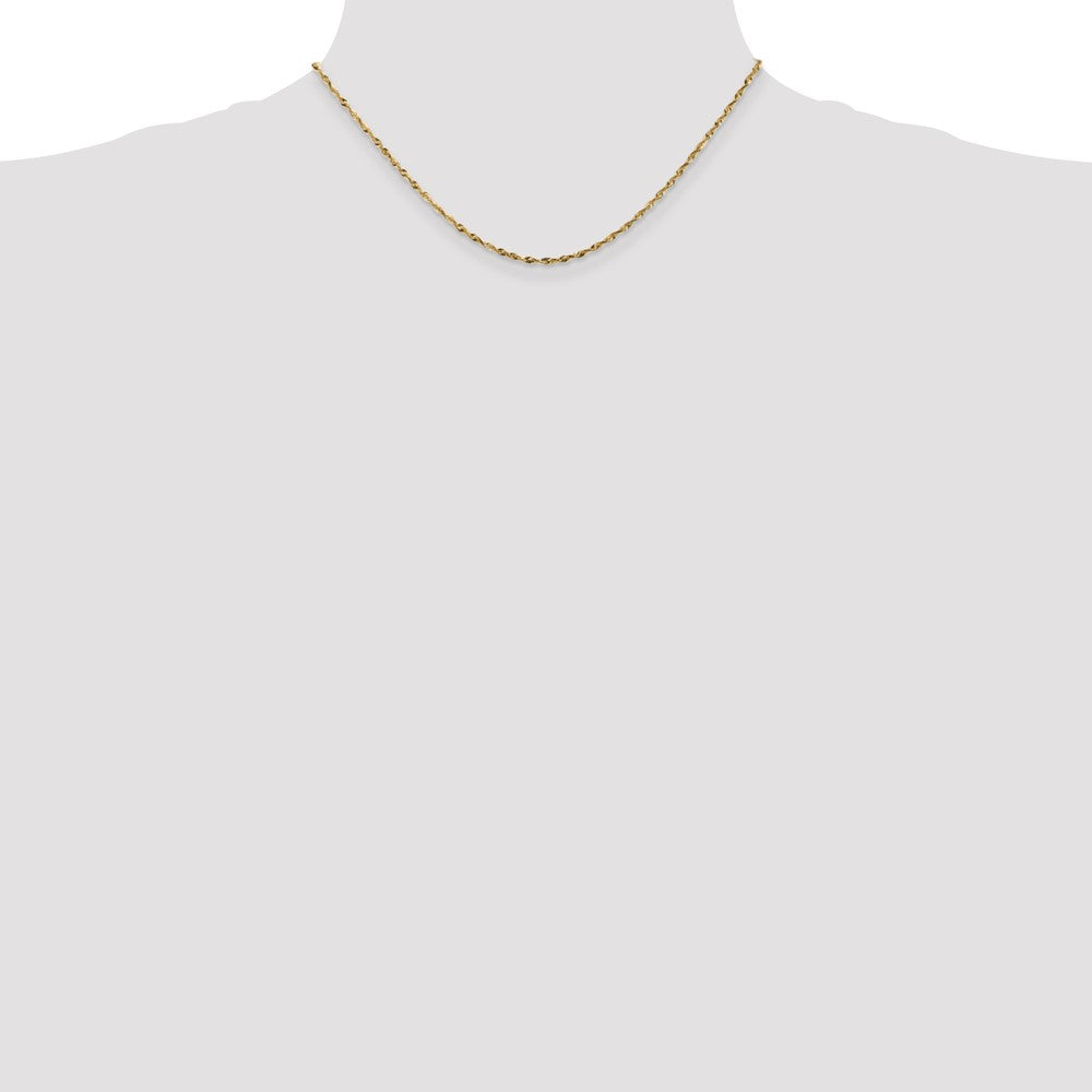 14k 1.8mm Ultra D/C Lightweight Rope Chain