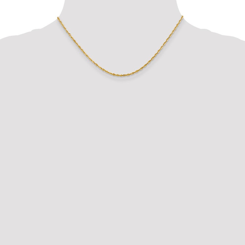 14k 2.0mm Ultra D/C Lightweight Rope Chain