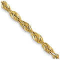 14k 2.25mm Ultra D/C Lightweight Rope Chain
