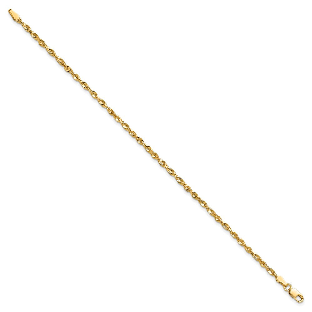 14k 2.5mm Ultra D/C Lightweight Rope Chain