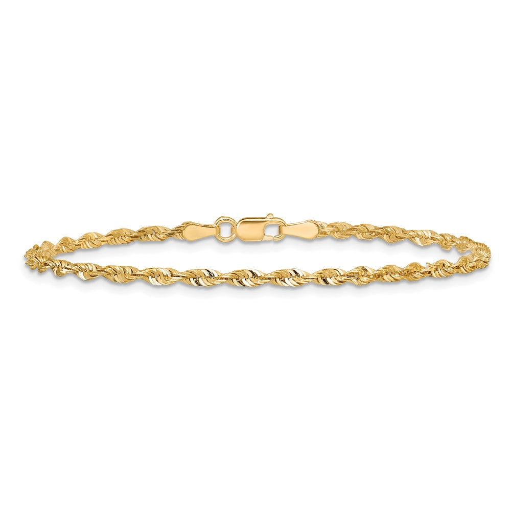 14k 2.5mm Ultra D/C Lightweight Rope Chain