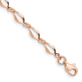 14k Rose Gold Polished Fancy Link Bracelet