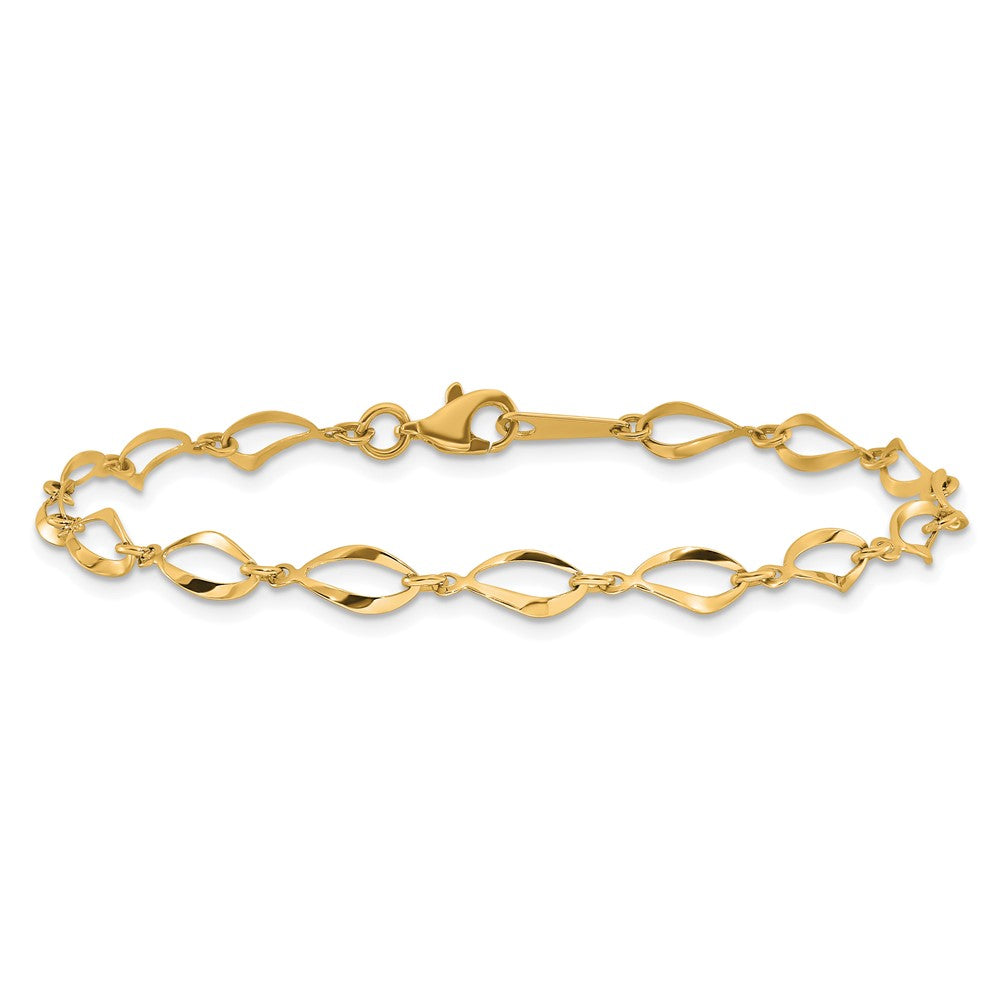 14k Polished Fancy Link Bracelet