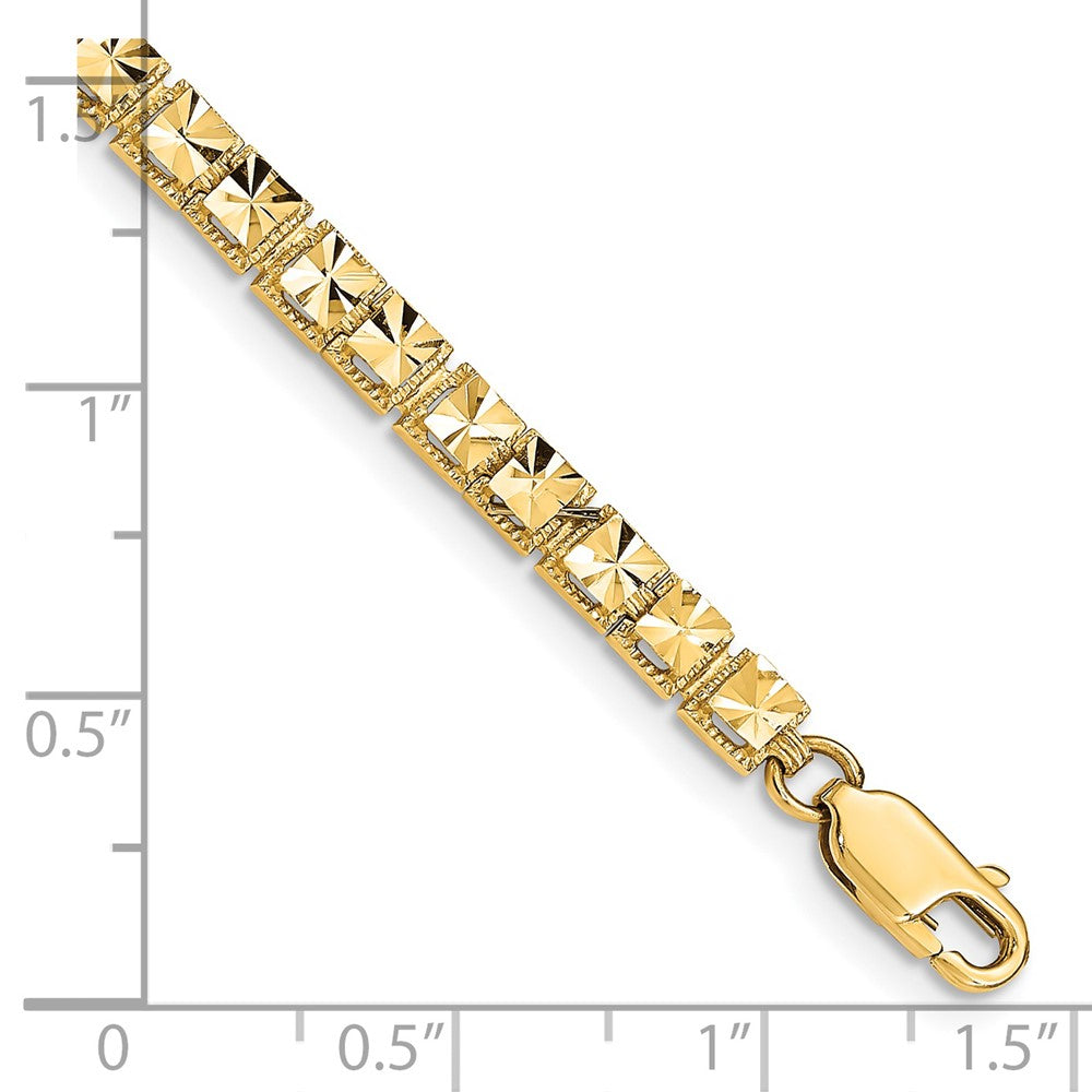 14K Diamond-Cut Bracelet