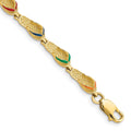 14k Multi-Color Enamel Flip Flop Bracelet