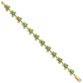 14k w/ Green Enamel Sea Turtle Bracelet
