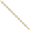 14k Polished Peace Sign Bracelet