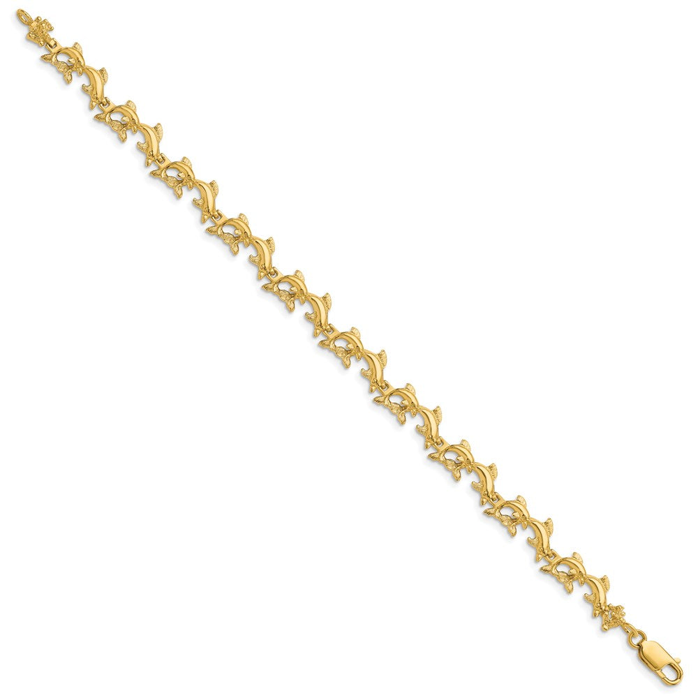 14k Dolphins Bracelet