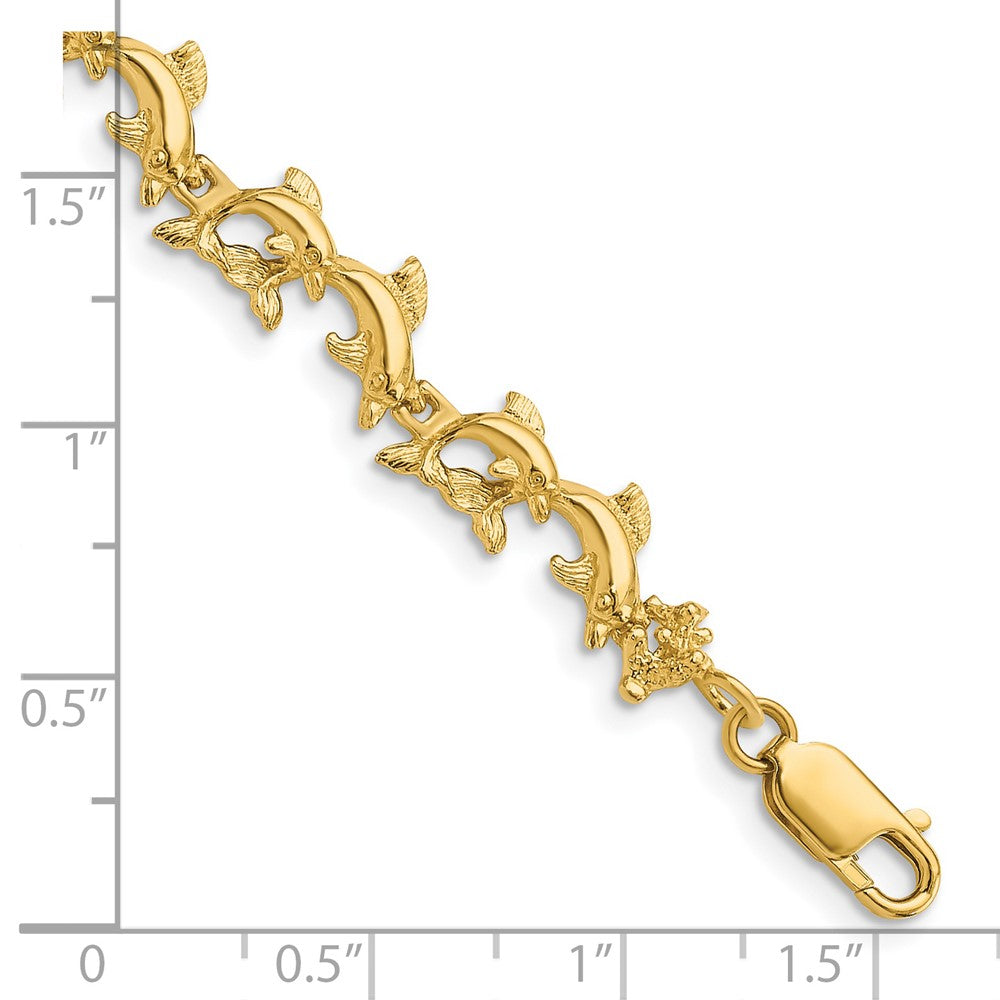 14k Dolphins Bracelet