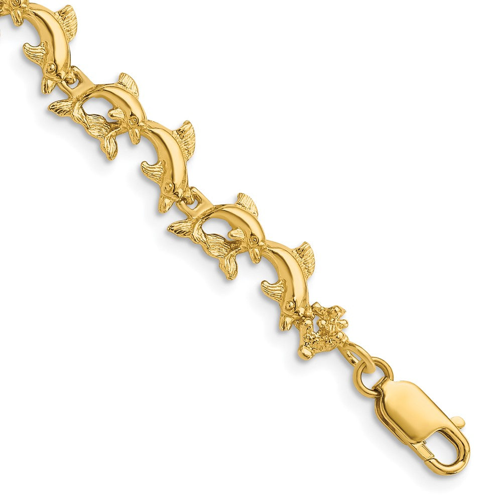 14k Dolphins Bracelet