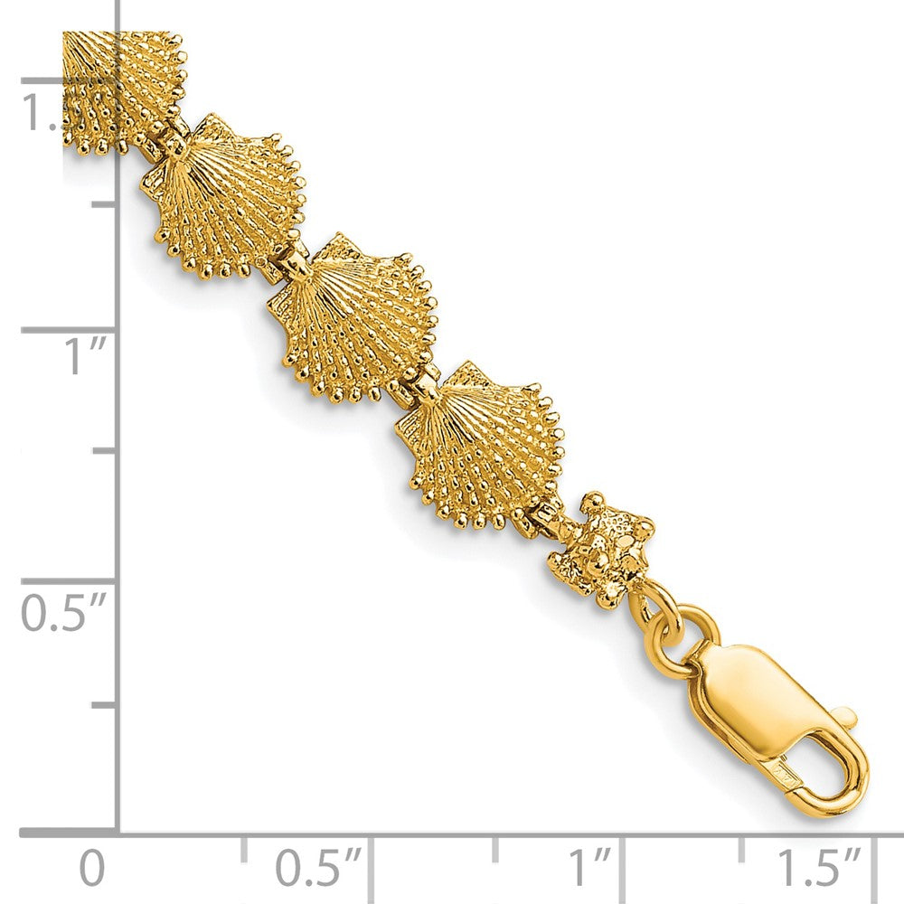 14k Scallop Shell Bracelet