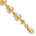 14k Polished Sea Turtle Link Bracelet