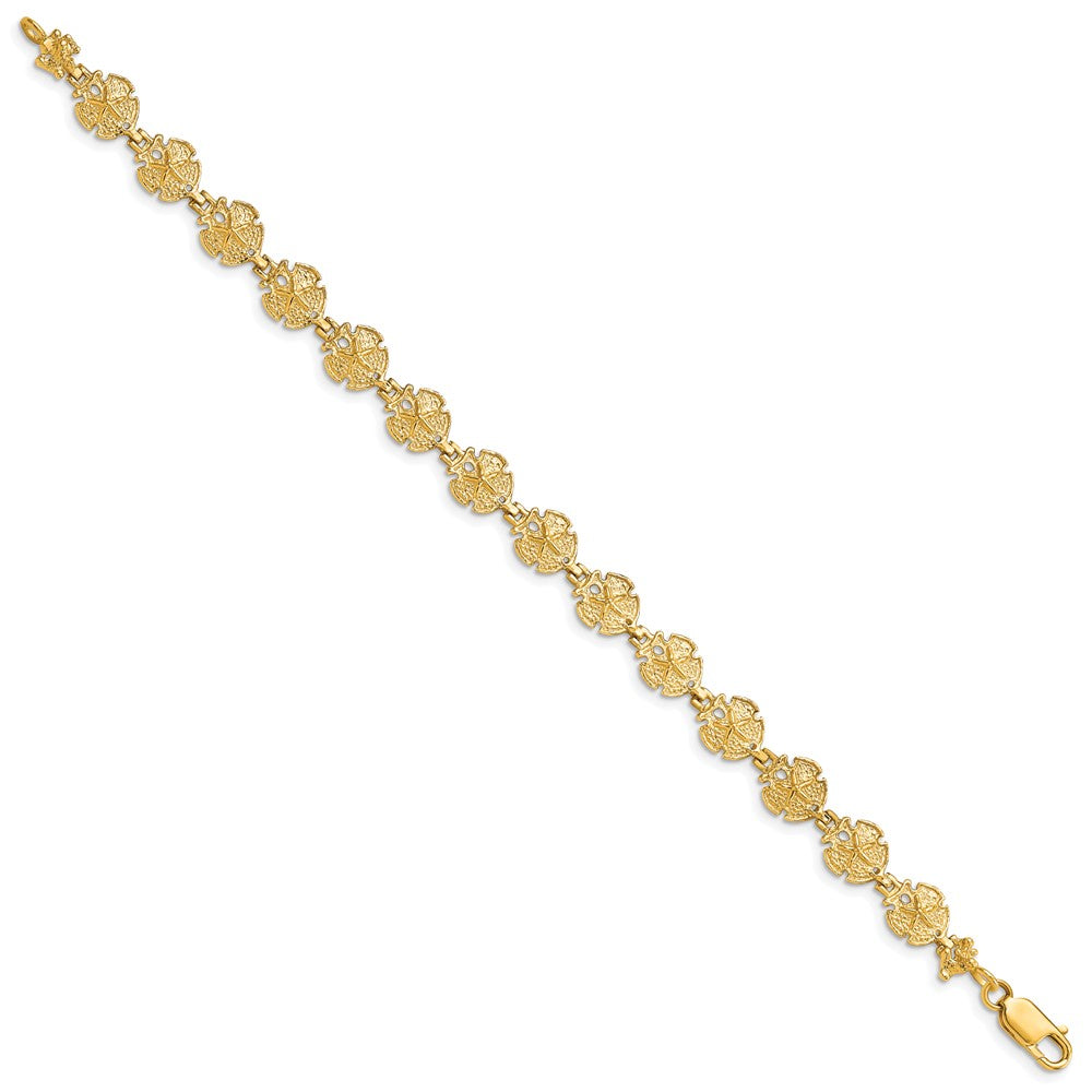 14k Sand Dollar Bracelet