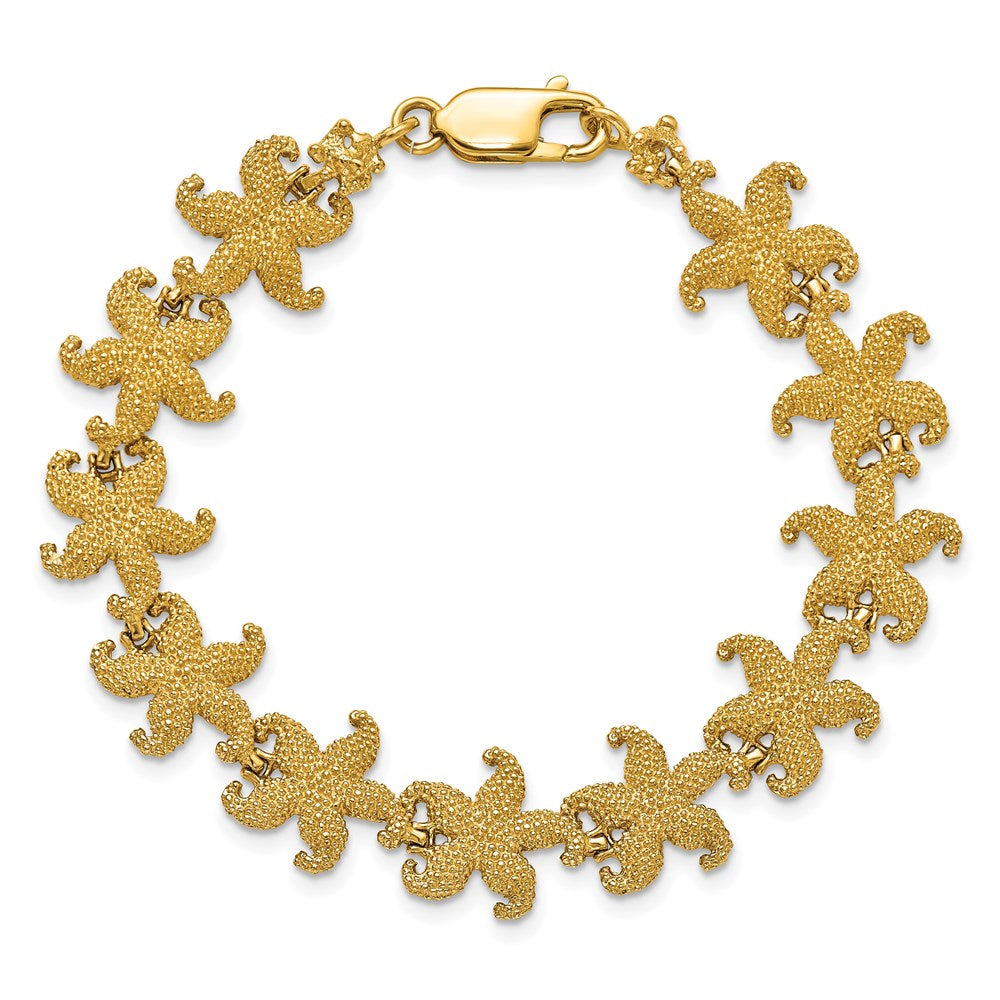 14k Puffed Starfish Link Bracelet