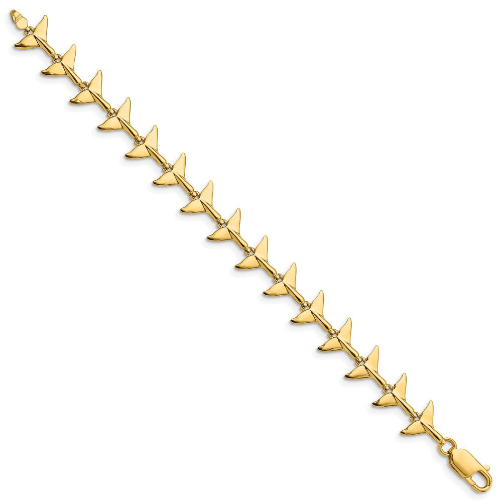 14k Whale Tail Bracelet