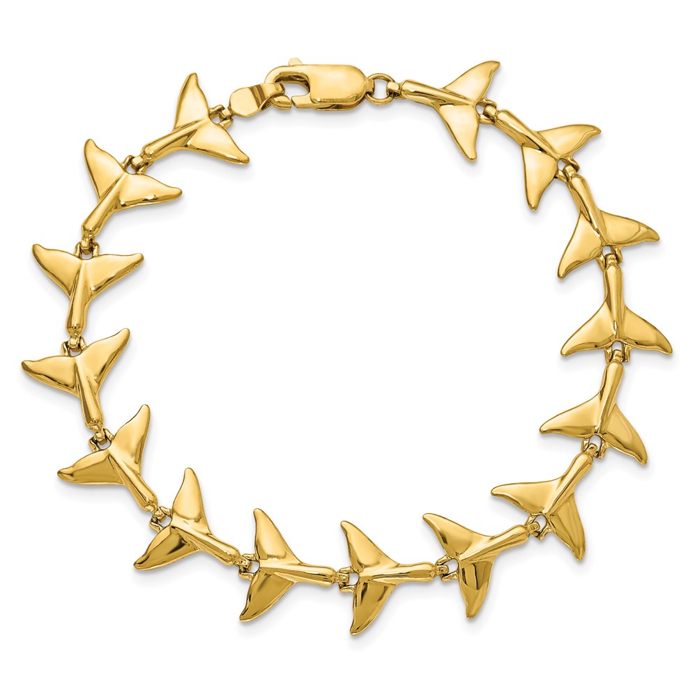 14k Whale Tail Bracelet
