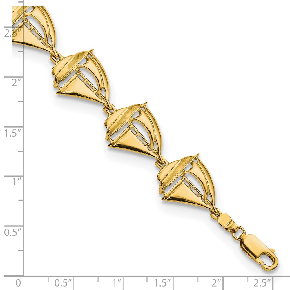 14k Sailboat 8in Bracelet