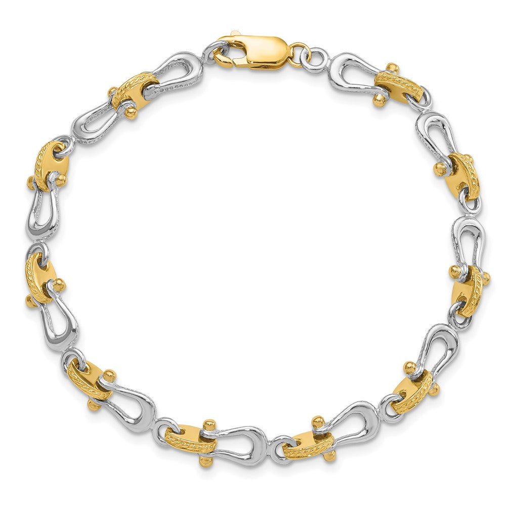 14k Two-tone Mariner's Link Bracelet