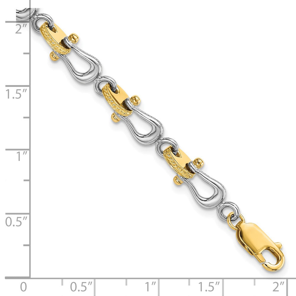 14k Two-tone Mariner's Link Bracelet
