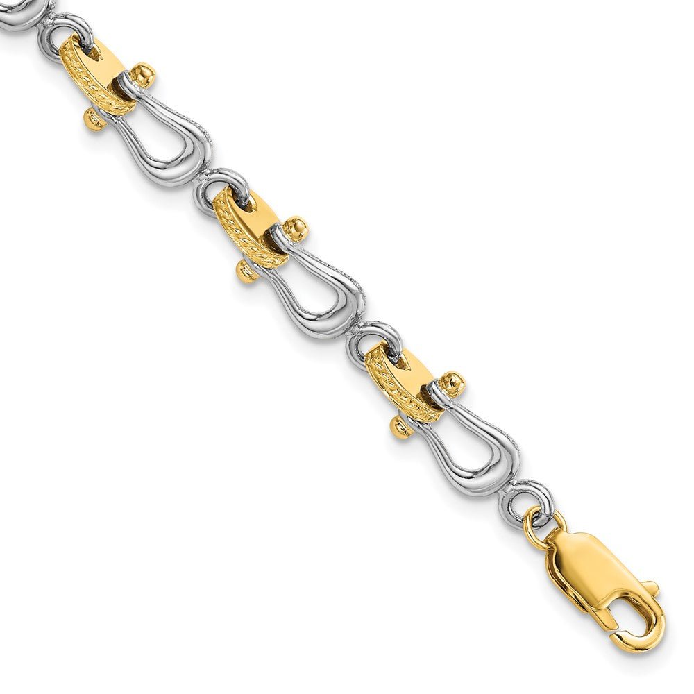 14k Two-tone Mariner's Link Bracelet