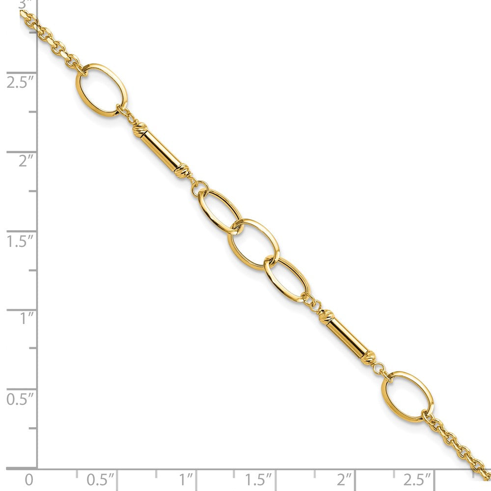 14K Polished Bars and Links Bracelet