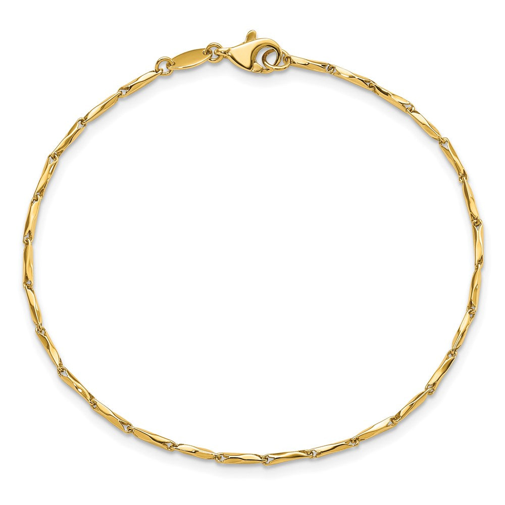 14K Polished Fancy Link 7.25in Bracelet