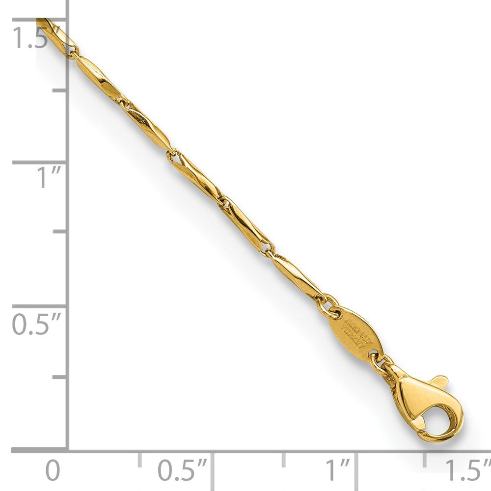 14K Polished Fancy Link 7.25in Bracelet