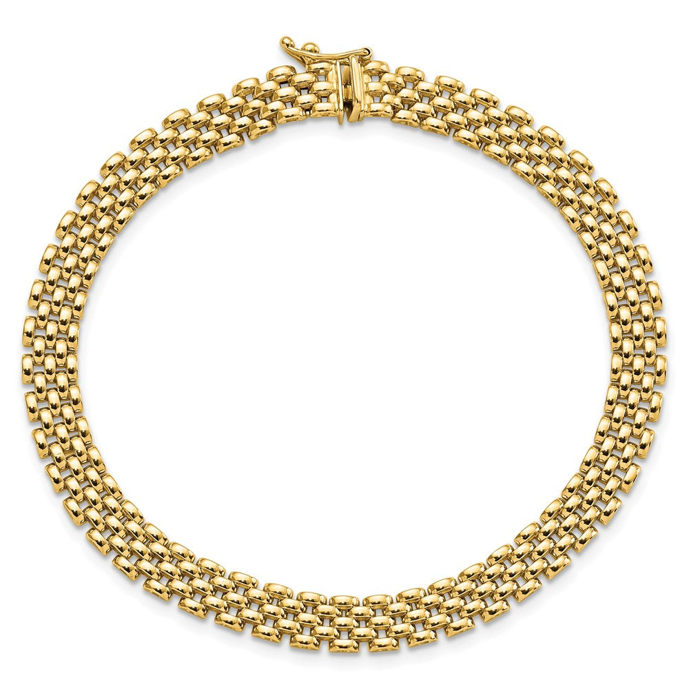 14k 6mm Panther Link Bracelet