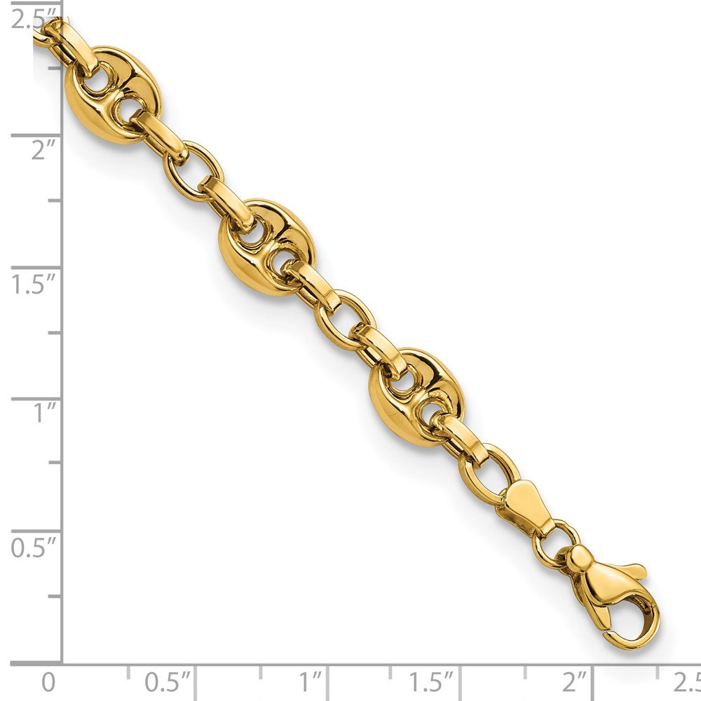 14K Polished Fancy Link 7.75in Bracelet