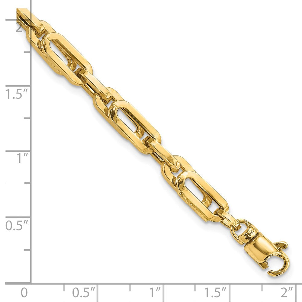 14K Gold Polished Fancy Link Mens Bracelet