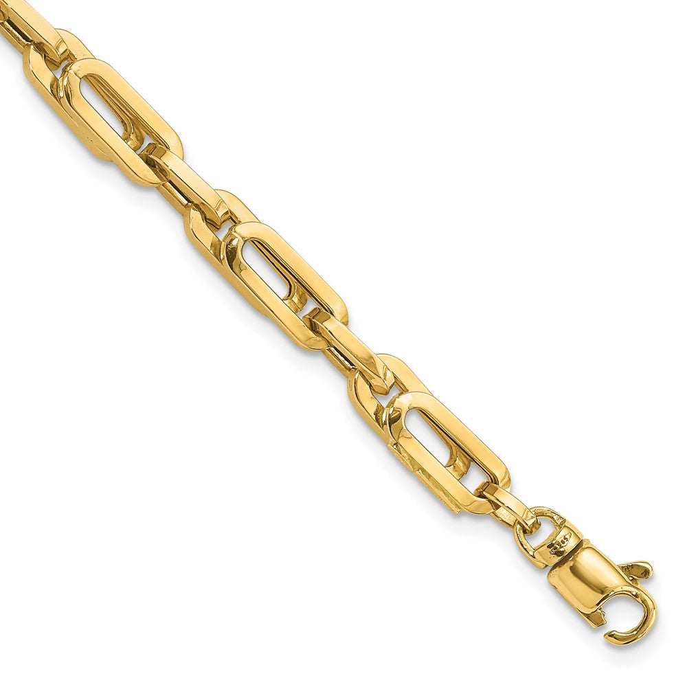 14K Gold Polished Fancy Link Mens Bracelet