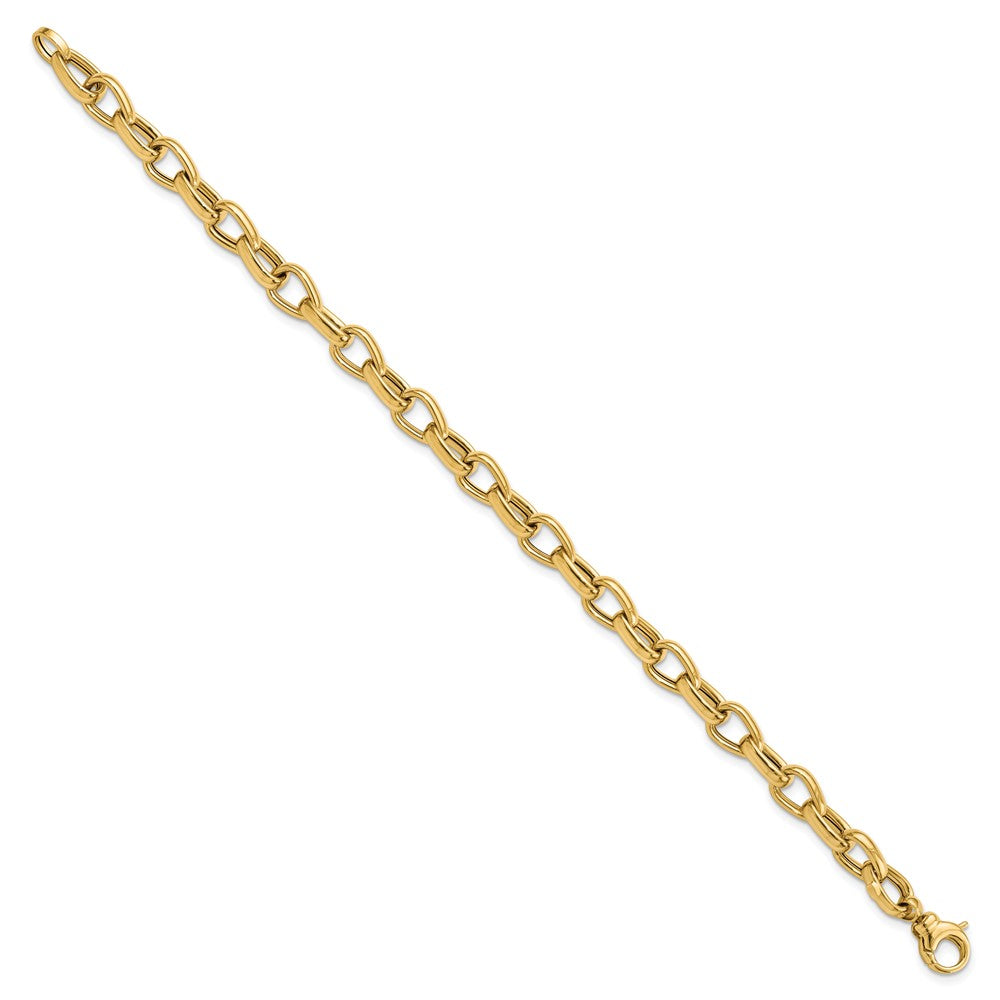 14K Polished Fancy Link Bracelet
