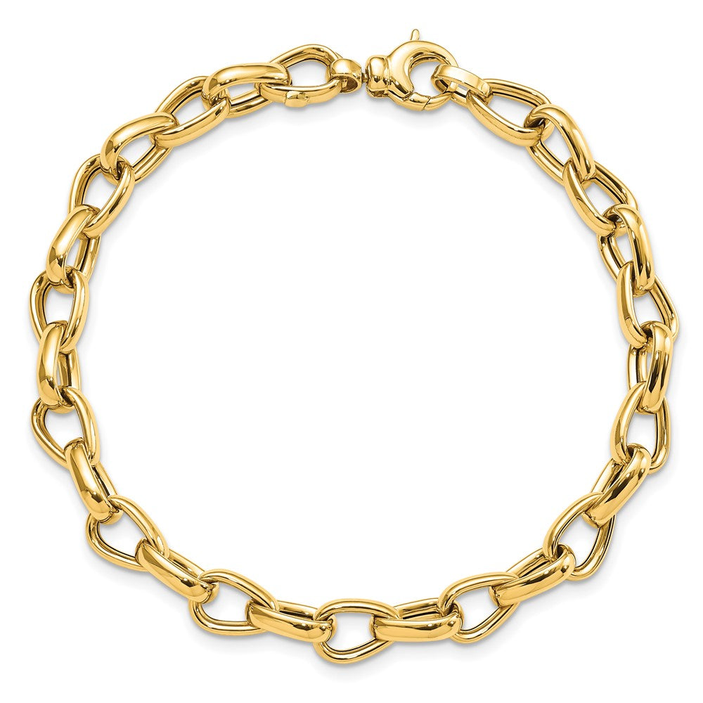 14K Polished Fancy Link Bracelet