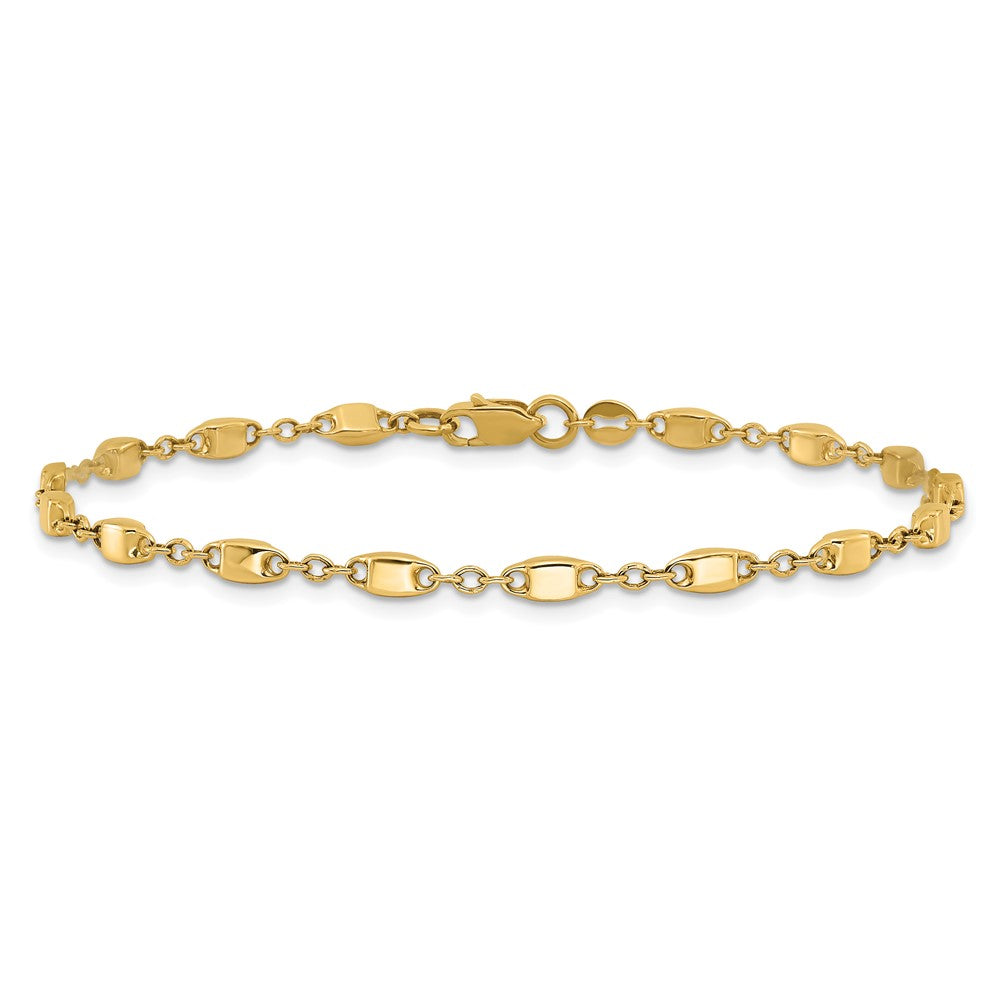 14K Polished Fancy Link Bracelet