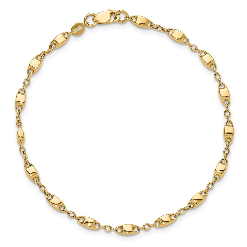 14K Polished Fancy Link Bracelet